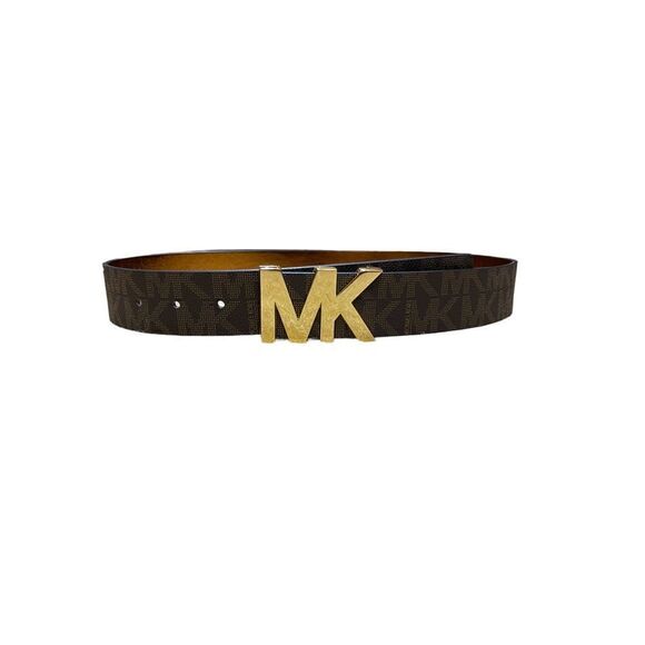 🌟NEW🌟 Michael Kors Logo Brown Belt - Picture 1 of 4